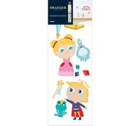 Draeger - Sticker Mural Princesse et Son Prince ARC en Ciel - Homesticker - Décoration Chambre Enfant Salle de Jeux - Moyen Format