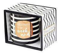 Draeger - Taza Original - Taza de té para regalar a sus seres queridos - Taza de café de porcelana fina - 350 ml 8 cm de diámetro x 8,5 cm de altura con brillo durante el fin de semana