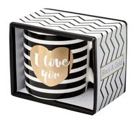 Draeger - Taza Original - Taza de té para regalar a sus seres queridos - Taza de café de porcelana fina - 350 ml 8 cm de diámetro x 8,5 cm de altura I love you