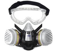 Dräger X-plore 3300 máscara de protección: semimáscara + gafas de seguridad X-pect 4400 claras con filtros A1B1E1K1 Hg P3, protección gases, vapores y partículas, laboratorio e industria, talla M