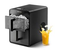 DRAEME AuraBullet Ice Máquina, Hielo en 6 min, 2 Tamaños, LED, Autolimpieza | Cuenta Con LED, Autolimpieza y Depósito Aislado, Ideal Para Bebidas Diarias y Fiestas Caseras