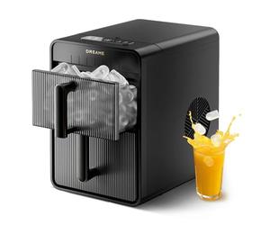 DRAEME AuraBullet Ice Máquina, Hielo en 6 min, 2 Tamaños, LED, Autolimpieza | Cuenta Con LED, Autolimpieza y Depósito Aislado, Ideal Para Bebidas Diarias y Fiestas Caseras