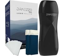 Draezzo Men - Calentador Cera Roll On Profesional Kit para Hombre + 2 Cartuchos Cera Tibia Roll On Profesional - Descubre los Beneficios del Azuleno - RollOn Depilador (Azulene)