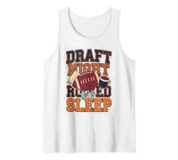 Draft Night Arruined My Sleep Fantasía Fútbol Humor Camiseta sin Mangas