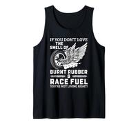 Drag Racing Burnt Rubber Race Fuel Ruidoso Motor Neumático Humor Camiseta sin Mangas