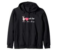 Drag Racing Peace Love - Bandera a Cuadros Estilo automovilístico Sudadera con Capucha