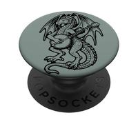 Dragn Banjo Player Bluegrass Fantasy PopSockets PopGrip Adhesivo