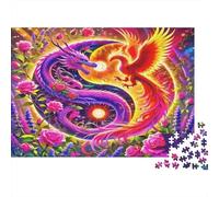 Dragon 1000 Piece for Women Men Phoenix Dragon Yin Yang Fun and Challenging Family Game Gift Idea 52x38cm 1000pcs
