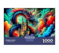 Dragón 1000 Pieza Castillo Nebulosa Stock De Cartas Premium Rompecabezas Conjunto Presente Divertido Decoración De Paredes Idea De Regalo 70x50cm/1000pcs