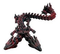 Dragón 3D Impreso - de dragón bicolor de doble cabeza con gradiente | Articulaciones móviles para juego Sensorial Fidget | Juguete de oficina creativo, estantería, decoración del hogar, acuario