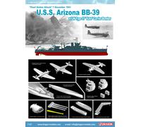 U. S. S. Arizona BB-39 + Ijn Type 97'' Kate ''Carrier Bomber 1:700 Plástico Kit