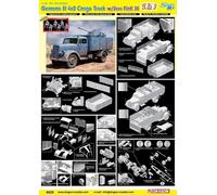 Dragon 6828 - 1/35 WWII Dt. 3T 4X2 Cargo Camión Opel Blitz W/2cm Flak 38 - Nuevo