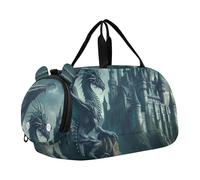 Dragon and Castle - Bolsa de viaje para niñas, bolsa de viaje para niños, bolsa de deporte, Dragon and Castle, Classic