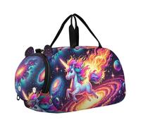 Dragon and Castle - Bolsa de viaje para niñas, bolsa de viaje para niños, bolsa de deporte, Unicornio de Space Galaxy, Classic