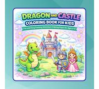 Dragon and Castle Coloring Book for Kids: Fun and Easy Fantasy Coloring Pages for Kids Ages 4-8