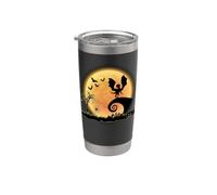Dragon And Moon Funny Scary Halloween Costume Vaso térmico de acero inoxidable de doble pared