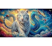 dragón and Tiger Puzzle para Adultos de 1000 Piezas - Juego edugatoivo & Relajación Idea Adultos 38x52/1000pcs