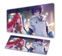 Dragon anime mouse pad, large gaming keyboardpad, gaming mousepad XXL rubber anti slip base - stitched edges - smooth surface - Office mousepad - PC portátil accessories (D, 39,4 x 19,6 in)