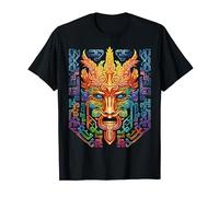 Dragon Art Colorido Mandala Animal Abstracto Gráfico Dragón Camiseta
