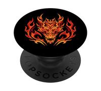 Dragon Art para los Amantes de los Dragones Cabeza de dragón PopSockets PopGrip Adhesivo