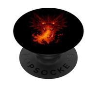 Dragon Art para los Amantes de los Dragones Dragón Que Respira PopSockets PopGrip Adhesivo