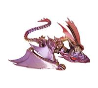 Dragón articulado de - Modelo Impreso en 3D móvil Fantasy Fidget Dragon | Creativa Estructura Plegable dinámica, Iridiscente, nacarado, Copos Luminosos para niños, Oficina, hogar, au