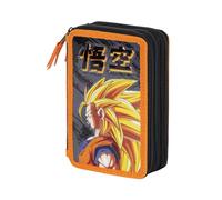 Dragon Ball (Bola de Dragón) Warrior-Estuche Plumier Completo Triple, Multicolor, 14 x 21 cm