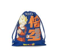 DRAGON BALL - Bolsa oficial de Dragon Ball con cordón, compacta y versátil, con bolsillo con cremallera en la parte posterior, ideal para gimnasio, escuela, viajes, bolsa de aperitivos, idea de regalo
