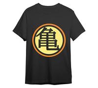 Dragon Ball Camiseta Hombre | Artículo Licenciado Oficial | Kame Logo Character | Unisex | Negro | S, M, L, XL, XXL