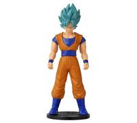 Dragon Ball Flash Series Super Saiyan Blue Goku Figura de Anime | 4 Pulgadas de Alto SS Blue Goku Figura de acción Super Anime Merch Contiene Monedas coleccionables Manga y Anime