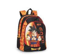 Dragon Ball - Mochila escolar sin ruedas oficial, Dragon Ball, con 2 amplios espacios centrales, amplio bolsillo frontal, correas ajustables y acolchadas, parte trasera y fondo termoformados, 32 x 43