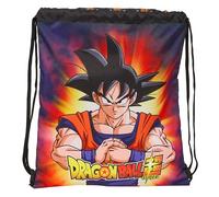 DRAGON BALL - Mochila Saco Plano Grande, Mochila, Ideal para Niños de Diferentes Edades, Cómoda y Versátil, Calidad y Resistencia, 35x40 cm, Color Negro