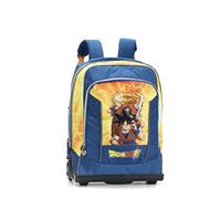 DRAGON BALL - Mochila Trolley Ajustable con asa y correas retráctiles, cremallera y bolsillo frontal con cremallera - Mochila para niña - Mochila escolar 36 x 23 x 47 cm, turquesa, Talla única, Casual