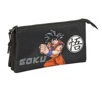 Estuche escolar triple de DRAGON BALL con Goku en negro