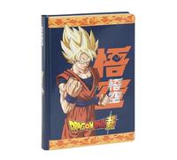 Dragon Ball Super - Agenda escolar oficial Dragon Ball, diario de 12 meses ideal para la escuela primaria, con tapa acolchada y 320 páginas interiores impresas a color, 13 x 17,8 cm, azul