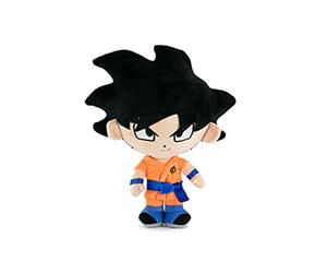 Dragon Ball Super- Peluches de los Protagonistas de Bola de Dragón, Goku, Piccolo, Vegeta, Beerus, Monstruo Buu - Calidad Super Soft (23-27cm, Goku Pelo Negro)