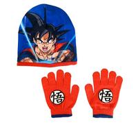 Dragon Ball Z Gorro y Guantes para Niño, Conjunto de Invierno Infantil Diseño Goku, Regalo para Niños
