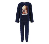 Dragon Ball Z Pijamas para Niño, Diseño Super Saiyan Pijama Polar Suave Azul, Camiseta y Pantalon Largo Conjunto 2 Piezas para Niño, Regalo para Niños, Talla 8 Años | Azul