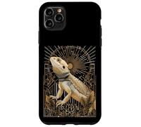Dragón Barbudo Art Deco con estallido Estelar y Marco geométrico Carcasa para iPhone 11 Pro MAX