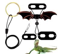 Dragón Barbudo Correa - Dragón Barbudo Plomo Barbudo Dragón Barbudo Y Correa | S/m/l 3 Paquete Anfibios Ajustables Alas De Bate Para Las Alas De Disfraz Para Geckos, Reptiles, Iguana