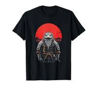 Dragón barbudo fresco en traje samurái estilo japonés arte Camiseta