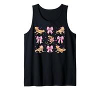 Dragón Barbudo Lagarto Chica Coqueta Arco Rosa Mamá Camiseta sin Mangas