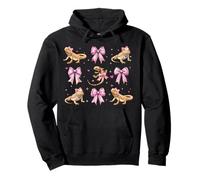 Dragón Barbudo Lagarto Chica Coqueta Arco Rosa Mamá Sudadera con Capucha