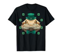 Dragón Barbudo Lagarto Día de San Patricio Día de Las Pattys Suerte Irlandesa Camiseta