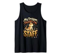 Dragón Barbudo Mi dragón Piensa Que Soy dueño del Lagarto del Personal Camiseta sin Mangas