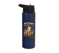 Dragón barbudo Mi dragón piensa que soy dueño del lagarto del personal Stainless Steel Insulated Water Bottle