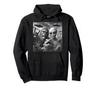 Dragón Barbudo Selfie con Bigfoot & Alien Funny UFO Sudadera con Capucha