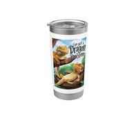 Dragón barbudo: tengo un problema de dragón Reptiles sarcásticos Vaso térmico de acero inoxidable de doble pared