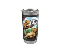 Dragón barbudo: tengo un problema de dragón Reptiles sarcásticos Vaso térmico de acero inoxidable de doble pared