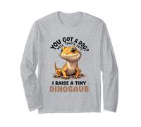 Dragón barbudo ¿Tienes un perro? Levanto un dinosaurio pequeño lindo Manga Larga